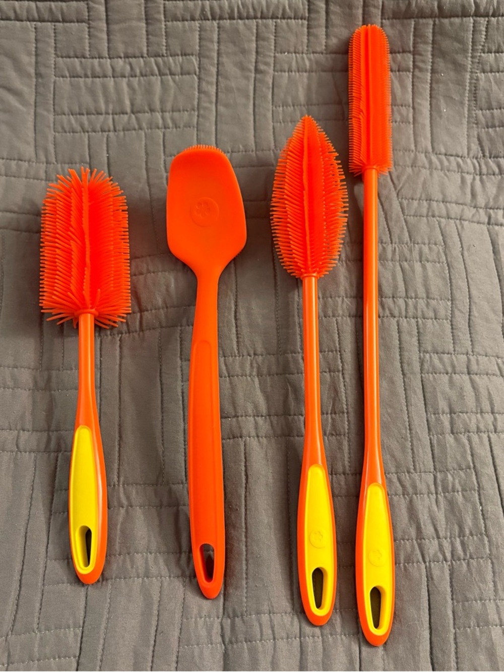 Kochblume Silicone Brush Cleaning Set Orange & Yellow